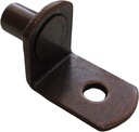5Mm L-Shaped Bracket Style Cabinet Shelf Support Pegs with Hole for Closets, Kitchens, & Furniture - Antique Bronze - 25 Pack