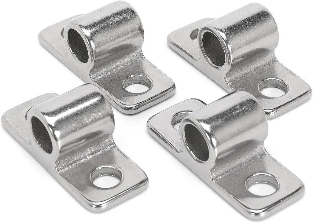 Wall Mount Gate Hinge, Non-Welded One Piece Horizontal Gate Hinge for Farm Wooden Fences, 304 Stainless Steel (Horizontal Hinge- 4 Pack)