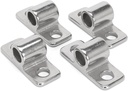 Wall Mount Gate Hinge, Non-Welded One Piece Horizontal Gate Hinge for Farm Wooden Fences, 304 Stainless Steel (Horizontal Hinge- 4 Pack)