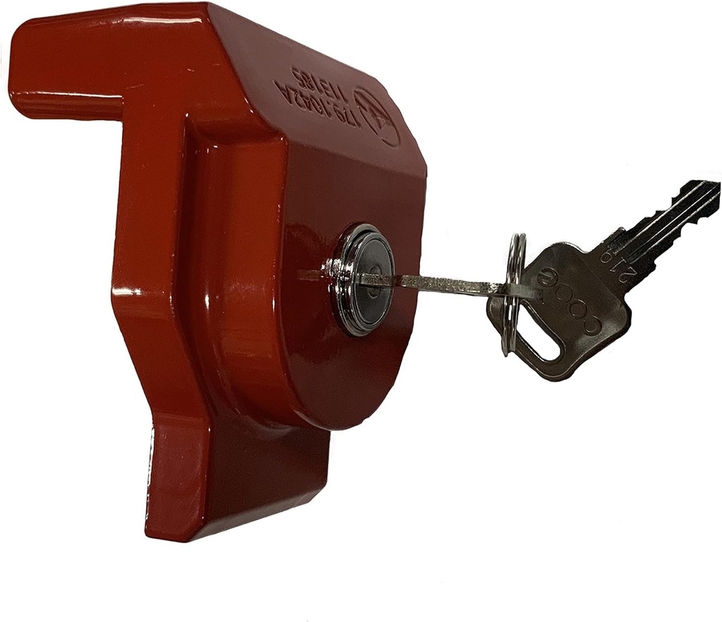 GLADHAND LOCK KEYED ALIKE (ALUMINUM RED GLADHAND LOCK)