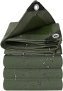 12 X 12FT 19Oz Canvas Tarp Heavy Duty Army Green Tarpaulin RV Trailer Truck Canopy Boat Tent Shelter Cover W/Grommets - Double Side Army Green