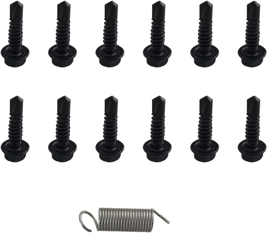 Self Locking Gate Latch Heavy Duty Post Mount Automatic Gravity Lever Wood/Pvc Fence Gate Lock with Fasteners Hardware(12 Screws+1 Spring) for Secure Pool Yard Garden Steel, Black