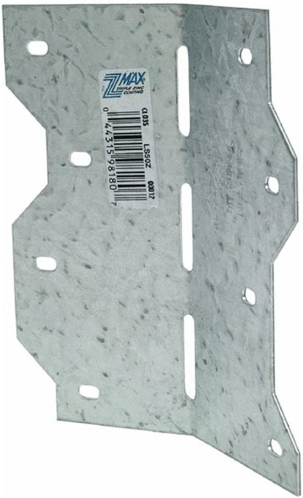 Simpson Strong Tie L50Z ZMAX Galvanized 16-Gauge 5 In. Reinforcing L-Angle 100-Per Box
