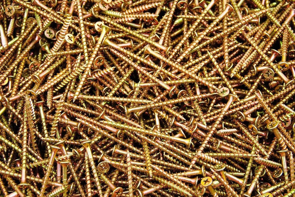 (2500) Phillips Bugle Head 8 X 2-1/2 Coarse Drywall Wood Screw Yellow Zinc Bulk