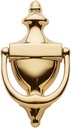 Baldwin Estate 0102.003 Colonial Knocker in Polished Brass, 6.5"X3.5"