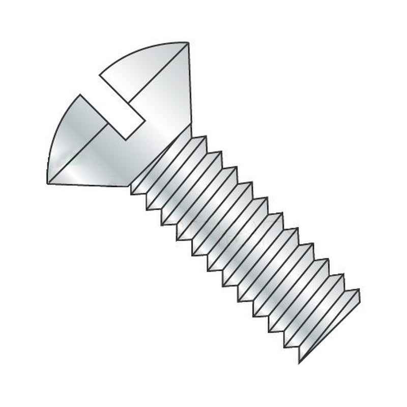 10-32 X 3/4" Machine Screws/Slotted/Oval/Steel/Zinc (Carton: 6,000 Pcs)