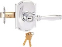Schlage F51A Birmingham 625 CAM Camelot Deco Rose Entry Door Lock Bright Chrome