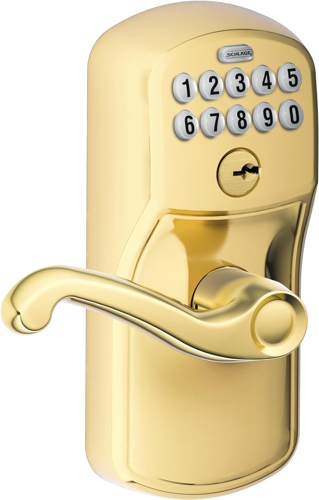 Schlage FE595 V PLY 505 FLA, Flex Lock, Bright Brass