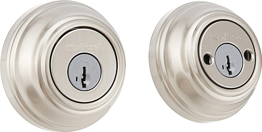 Kwikset 985 Double Cylinder Deadbolt Featuring Smartkey® in Satin Nickel