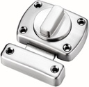 Bolt Wooden Door and Window Anti-Theft Door Buckle Door Bolt Cabinet Door Lock Buckle Sliding Door Safety Thickened Mounted Lock, Large Silver Rotate Bolt Latch Gate Latches Safety Door Slide Lock