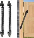 14" Gate Spring Self Closing Heavy Duty Door Springs to Close Door, Adjustable Tensioner Automatic Gate Closure, Gate Spring for Wooden Gate, Vinyl Fence, Steel Door(Black, 2 Pack)
