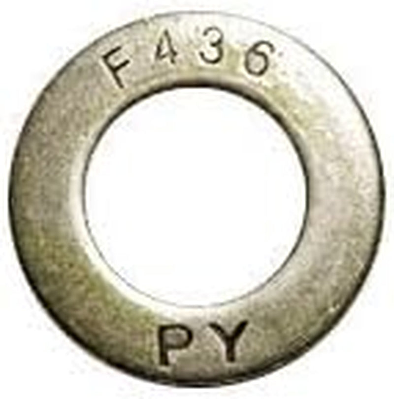 7/8" X 1 3/4" F436 Structural Flat Washer Plain Finish Medium Carbon Steel (Quantity: 100 Pcs) for 7/8 Inch Bolts / 1.75 Inch outside Diameter. inside Diameter: 15/16 Inch
