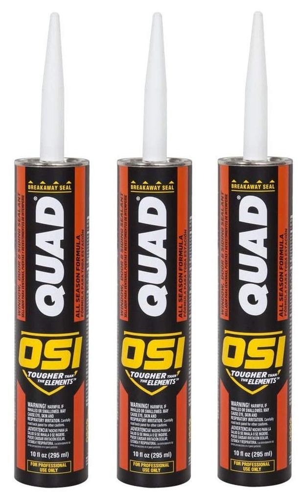 OSI Quad Brown/Bronze 219 Window, Door and Siding Sealant 10-Fluid Ounce Cartridge (1637196) (Thrее Рack)