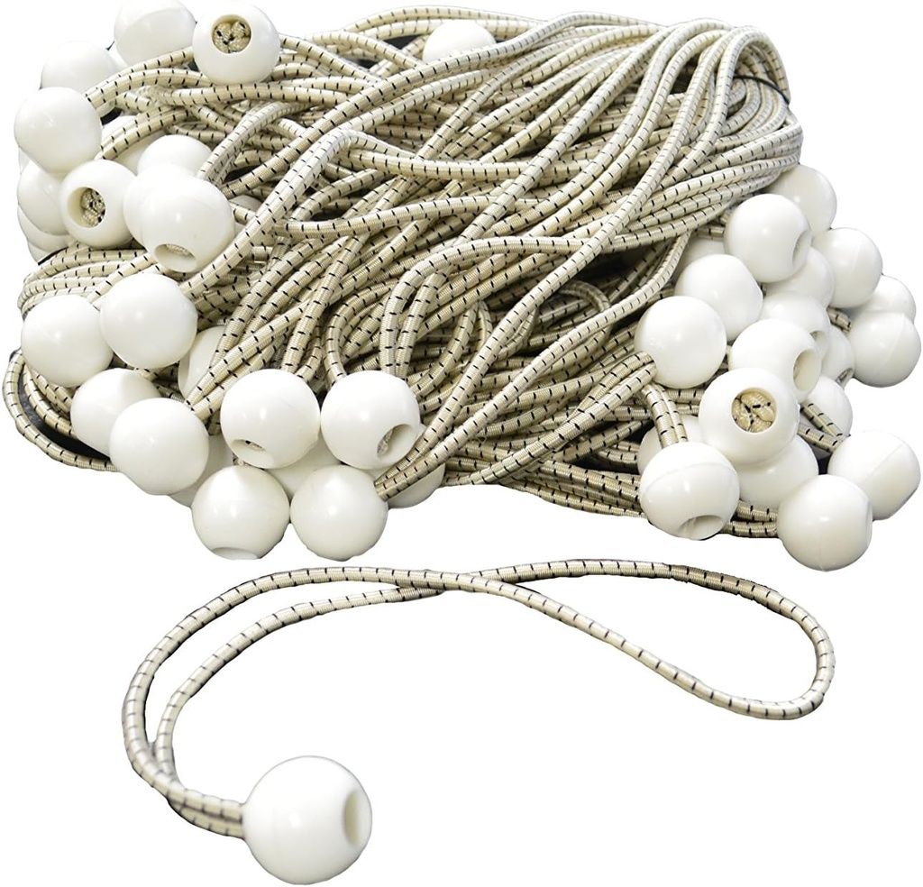 11" White Bungee Tarp Balls (100 Pack)