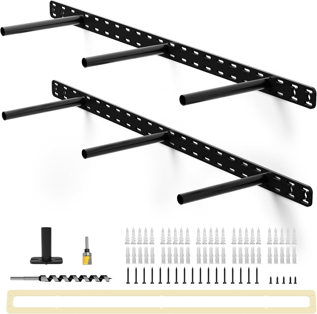2Pcs Floating Shelf Hardware Heavy Duty Hidden Shelf Brackets Support,Wall Mounting Invisible Floating Shelves Bracket (34" X 6" X 1.5")