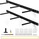 2Pcs Floating Shelf Hardware Heavy Duty Hidden Shelf Brackets Support,Wall Mounting Invisible Floating Shelves Bracket (34" X 6" X 1.5")