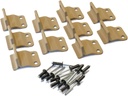 10 Pack, Tan, Canvas/Tarp Tie down Hook (A), plus Black Rivet Kit, Fits Military Vehicles Including Humvee