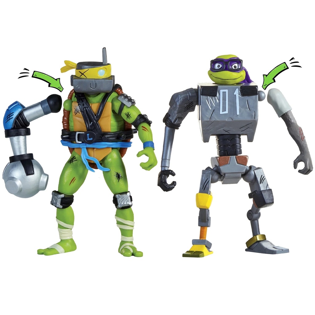 Tales of Teenage Mutant Ninja Turtles: Mutations Mix and Match Leonardo Vs. Mechazoid Figure 2-Pack