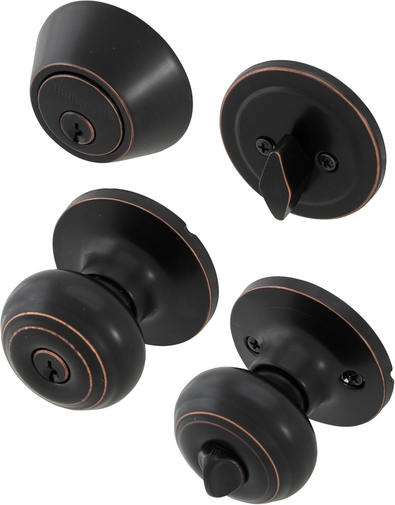 Honeywell Safes & Door Locks 8101405 Classic Combo Door Knob, Oil Rubbed Bronze