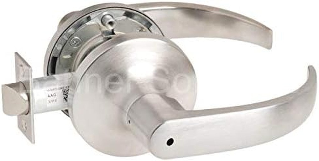 YALE Commercial Latchset 5402LN W/ PB - Pacific Beach Lever; 497 ANSI Strikeplate; 693 Standard Latchbolt; 626 Satin Chrome Finish