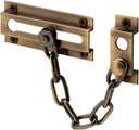 Prime-Line U 9913 Chain Door Guard – Door Chain Lock for Door and Home Security, 3-5/16”, Solid Brass Construction and an Antique Finish (Single Pack)
