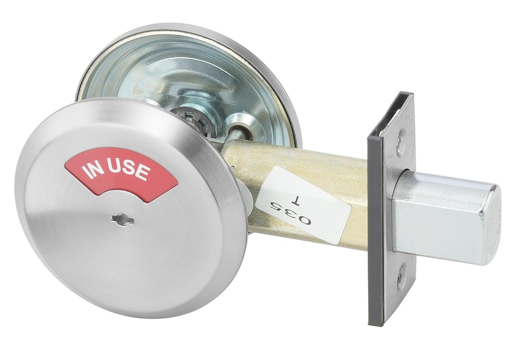Yale D292 X 626 200 Series Deadbolt, Occupancy Indicator X Thumbturn, 2 3/4" Backset, 626 Satin Chrome Finish (085418)