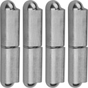 4 Pack Weld on Bullet Hinges - 4" Long 3/4" Diameter, Stainless Steel 304 Weldable Barrel Hinges, Heavy Duty Gate Detachable Hinges for Door Swing Trailer Ramp, Dia 3/8" Pin