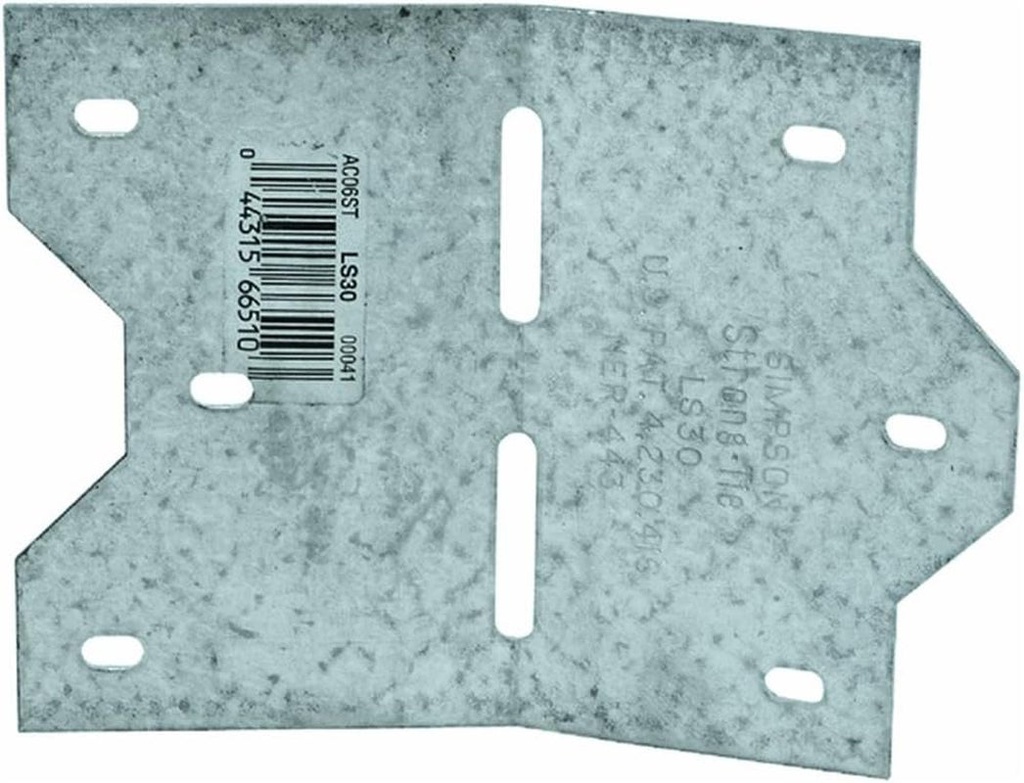 Simpson Strong Tie LS30 18-Gauge 3-3/8 In. Adjustable L-Angle 50-Per Box