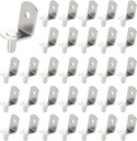 100 Pcs Shelf Support Pegs, 5Mm/0.19 Inch Cabinet Shelf Bracket Peg with Hole, L-Shaped Metal Cabinet Shelf Clips , L-Shaped Clips for Kitchen Furniture Cabinet Closet (Silver)