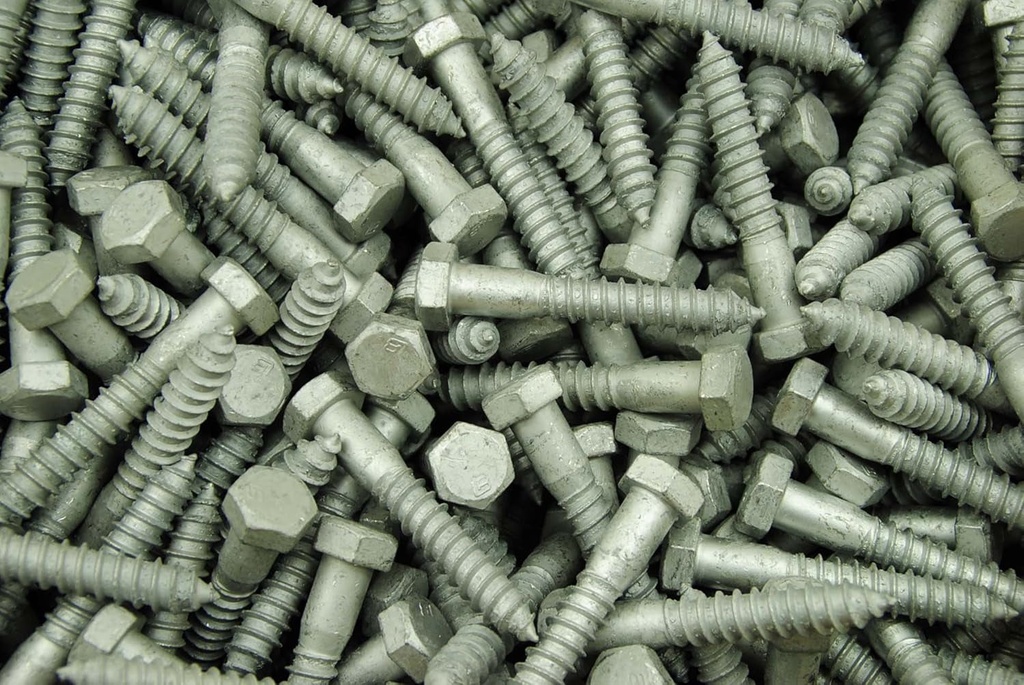 (30) Hex Head 1/2 X 3-1/2 Lag Bolts Galvanized Wood Screws