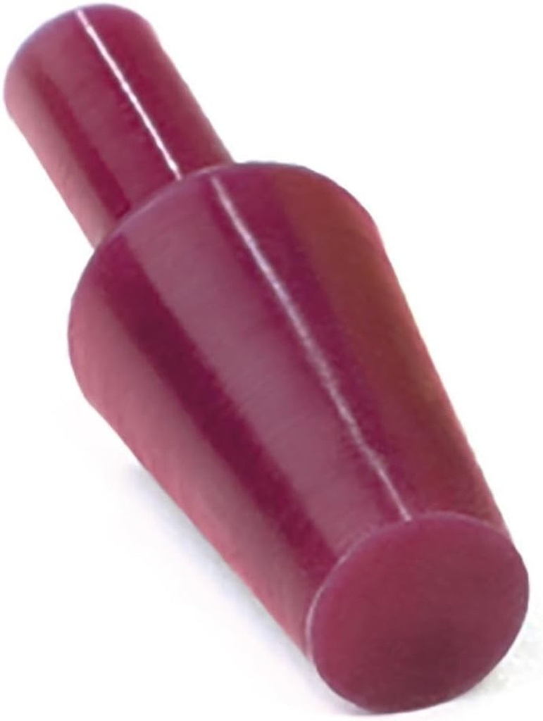 Caplugs UPH-SH Series UP0-H - Ultrabake Silicone Plugs with Handles - Tapered Fit, Reusable, High Temp, Threaded, Pink Silicone, 0.656" X 1.750" (Bag of 100)