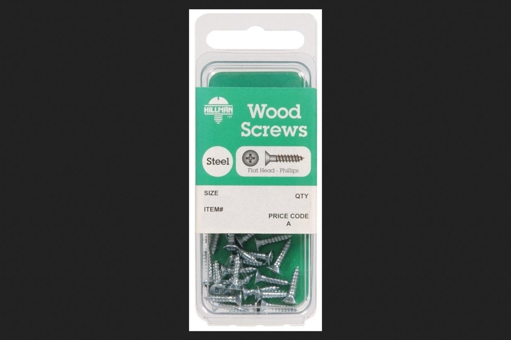 Hillman No. 8 X 2-1/2 In. L Phillips Flat Head Zinc-Plated Steel Wood Screws 8 Pk