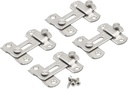Barn Door Lock, Flip Door Latch Heavy Duty Stainless Steel Safety Door Lock Bar Gate Latches for Wine Cabinet, Bathroom, Outdoor, Garage, Garden, Closet Door, Brushed Finish (Silver)