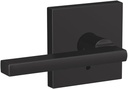 SCHLAGE Custom FC21 LAT 622 COL Latitude Lever with Collins Trim Hall-Closet and Bed-Bath Lock, Matte Black