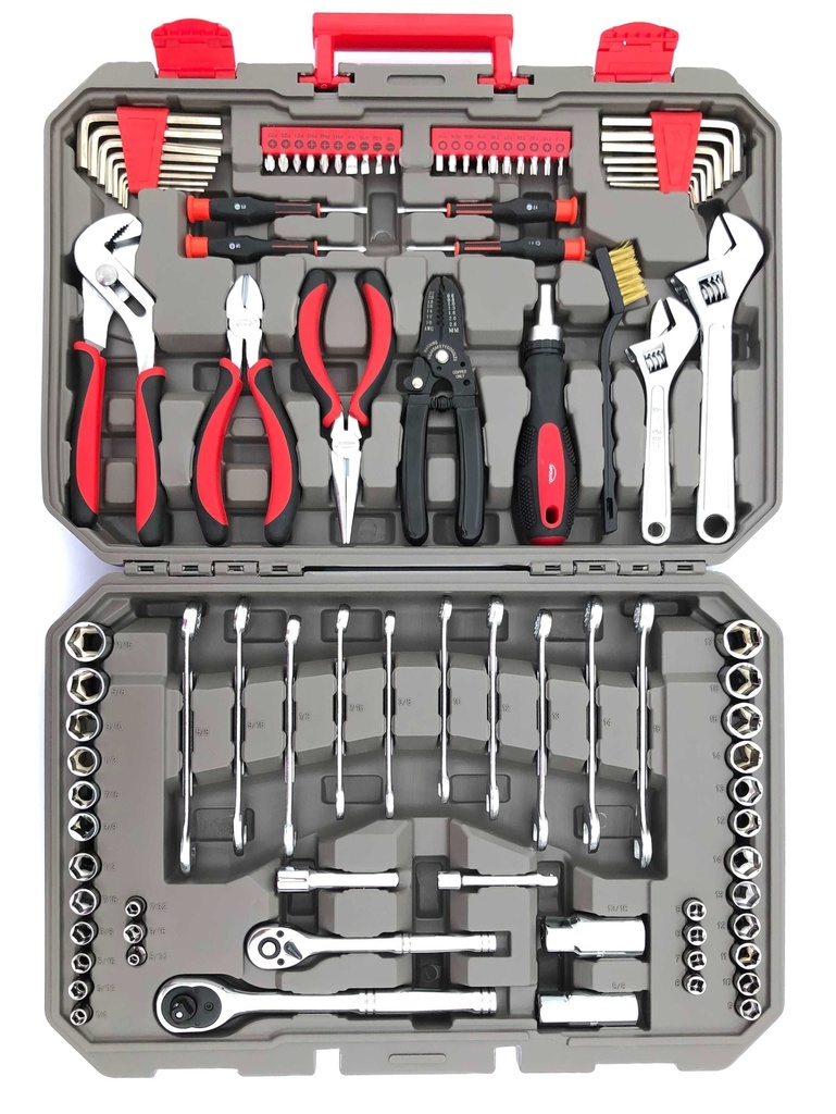 95 Piece Mechanics Tool Set in Metric and SAE for Small Engine, Mechanical and General Repairs – DT1242