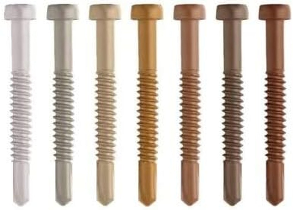 Deckfast Metal - Cedar (#81) - 1750 Pc. Pro Pack - 1-5/8" Self Drill - Type 410 Stainless Steel Deck Fastener for Use with Metal Joists & Trex Elevations