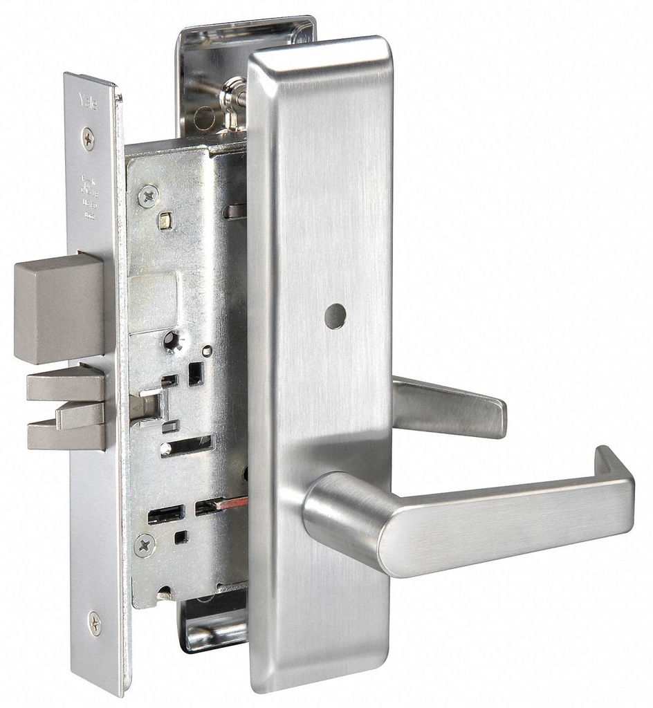 Mortise Lockset, Lever, Privacy, Grd. 1