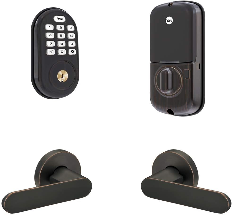 Yale Security B-YRD216-ZW-KC-0BP Yale Assure Lock Z-Wave with Kincaid Works with Ring Alarm, Smartthings, and Wink Smart Keypad Deadbolt with Matching Lever, Oil Rubbed Bronze