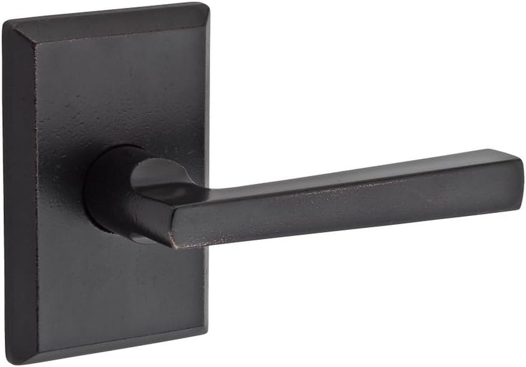 Baldwin PV.TAP.R.RSR.481.6L.DS Taper Right-Handed Privacy Lever with Rustic Arch Rose, Dark Bronze