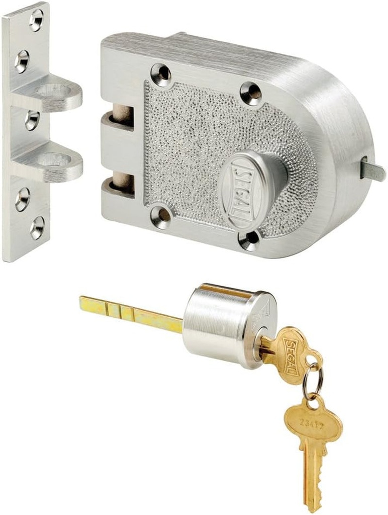 Segal SE 15323 Deadbolt, Single Unit, Chrome Finish – Solid Bronze Alloy Construction, Single Cylinder, FLAT Strike (Single Pack)