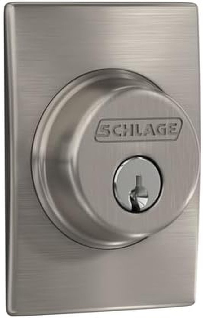 SCHLAGE Century Satin Nickel Metal Deadbolt