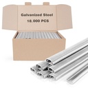 SC760 16 Gauge 1/2'' Inner Crown 5/8" outside Crown Galvanized C Ring Staples 18,000 Pcs/Box, C-Rings for Hog Ring Gun C Ring Pliers