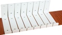 8 Pack - 5.5"L X 4"H X 1.5"W J Lip Shelf Brackets Rustic Farmhouse Iron Wall Floating Shelf Bracket Metal Shelf Bracket Industrial Shelf Supports with Screws White