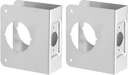 Defender Security U 9553 1-3/4 In. X 4-1/2 In. Stainless Steel Lock and Door Reinforcer, 2-1/8 In. Single Bore, 2-3/8 In. Backset (Single Pack) (Pack of 2)