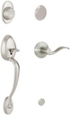 Schlage F93PLY619ACCLH Plymouth Inactive Handleset with Accent Left-Handed Lever, Satin Nickel