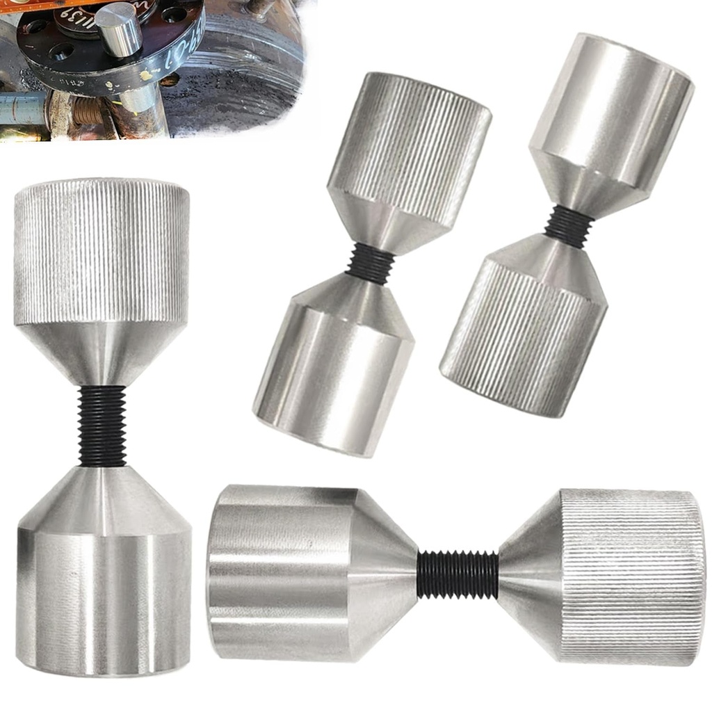 Flange Two Hole Pin; 1-1/8'' 1-5/8'' Diameter Alignment Pin with Anodized Silver Oxide Finish, Detachable Flange Double Hole Pin (4 Pack)