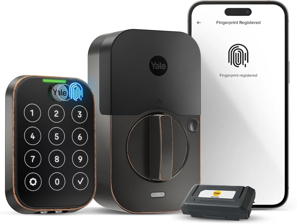 Yale Assure Lock 2 Touch, Oil Rubbed Bronze Wi-Fi Connected Smart Fingerprint Biometric Door Lock with Digital Keypad for Entry Door, YRD450-F-WF1-0BP
