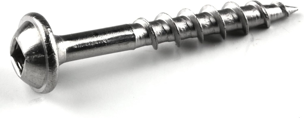 Kreg SML-C125-500 Zinc Pocket-Hole Screws, 1 1/4 Inch #8 Coarse Thread, Maxi-Loc Head (500 Count)
