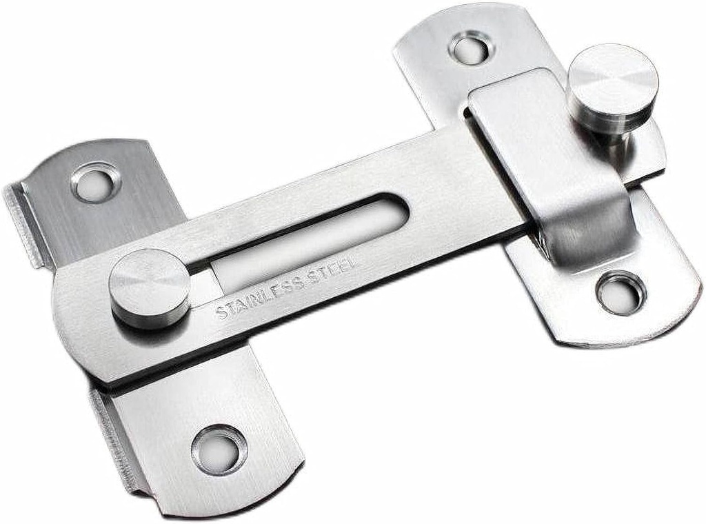 Flip Barn Door Lock Latch 4 Inch Safety Door Latch Sliding Door Bolt Stainless Steel,Brushed Finish