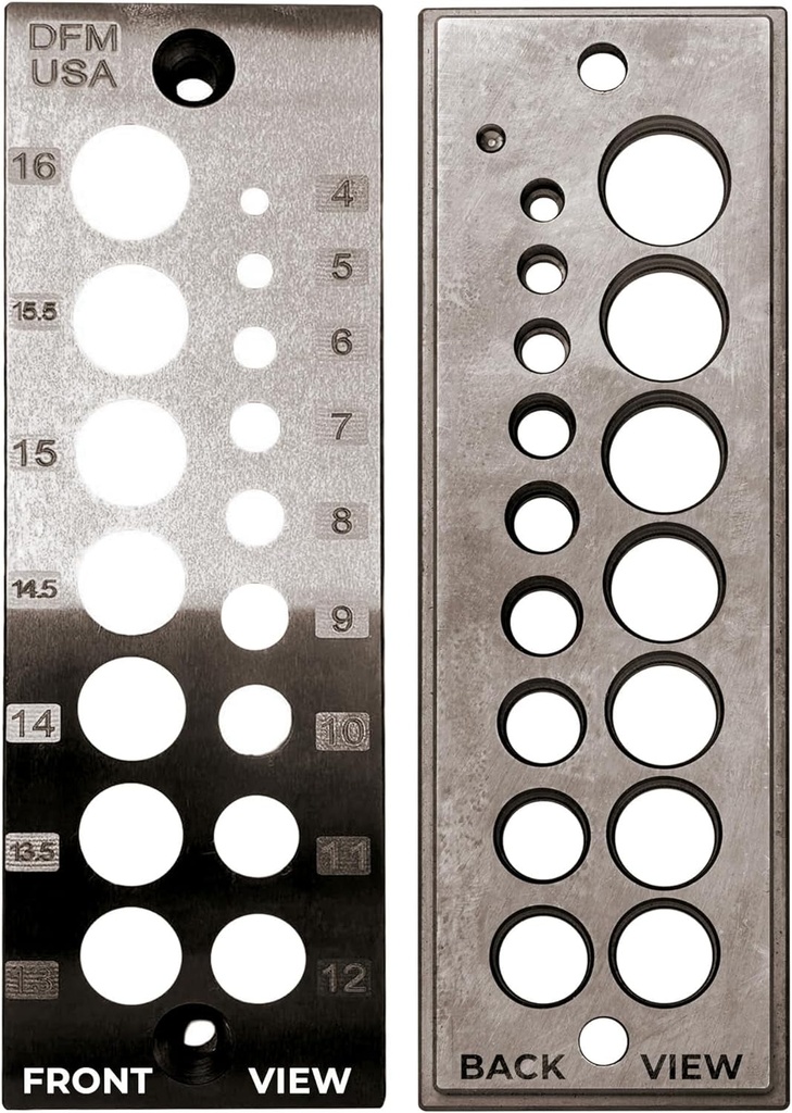 Doweling Tool - Premium Dowel Maker Tool, Versatile Dowel Plate, High-Grade A2 Steel for Woodworking, Made in USA - Metric 16 Holes, Multi-Size